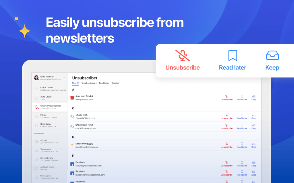 Clean Email Review